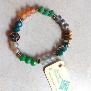 Jane Marie beaded stretch bracelet